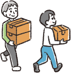 新生活を始める息子の引っ越しを車で手伝う親